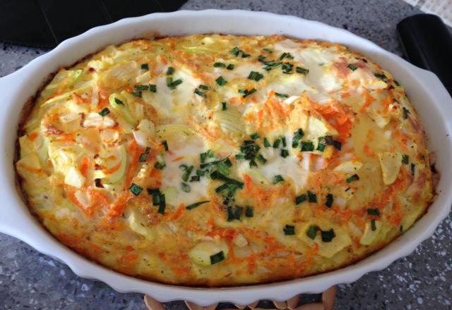 Ometele light de forno com abobrinha - Bavaresco