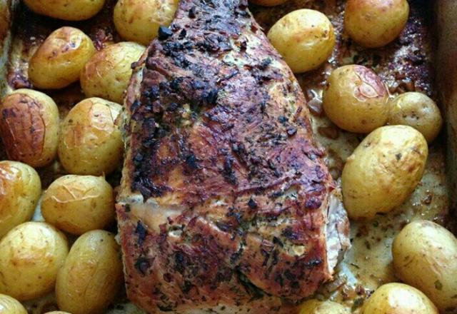 Batata bolinha com alecrim