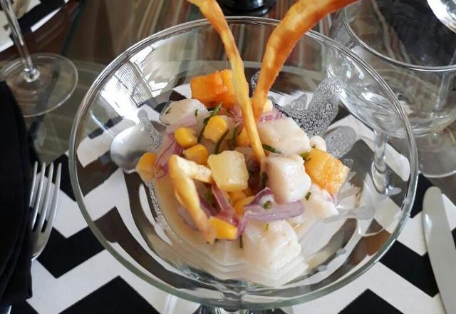 Ceviche peruano de peixe