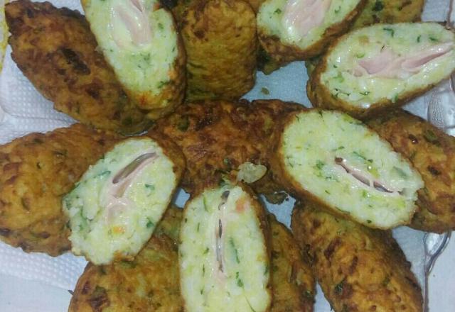 Bolinho de arroz recheado