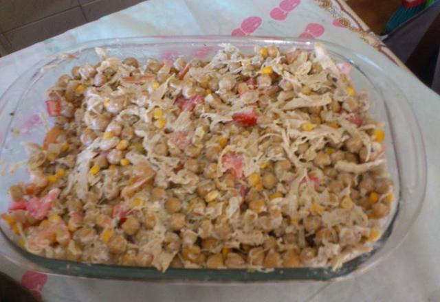 Grão de bico com frango