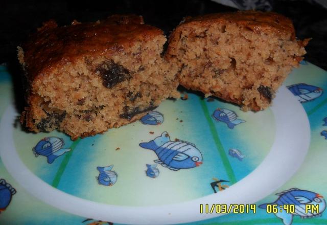 Bolo de Whey Protein com ameixa seca
