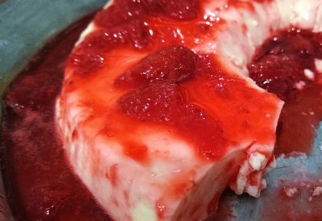 Flan de morango