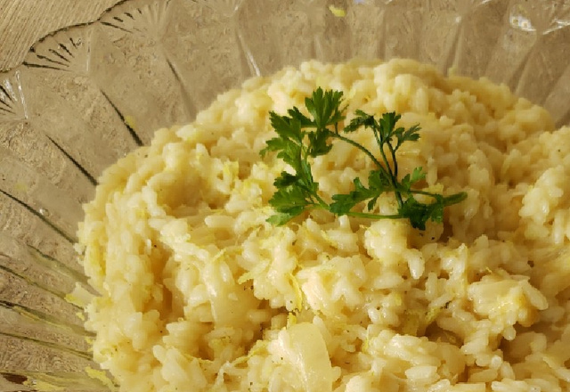 Risoto de limão siciliano