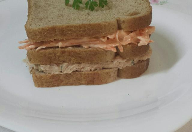 Sanduíche natural de atum com ricota