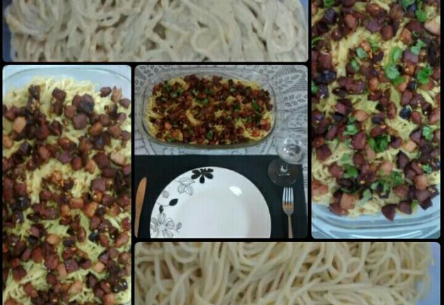 Macarrão com creme de leite