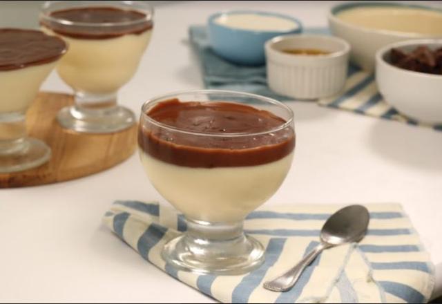 Sobremesa mousse com chocolate 