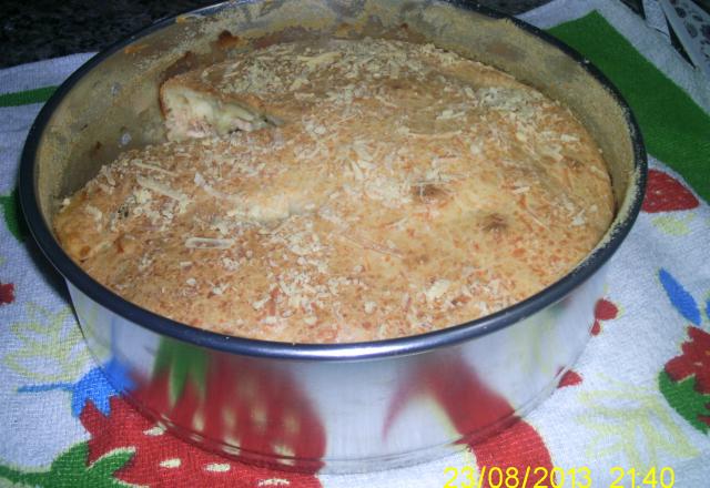 Torta de frango de liquidificador