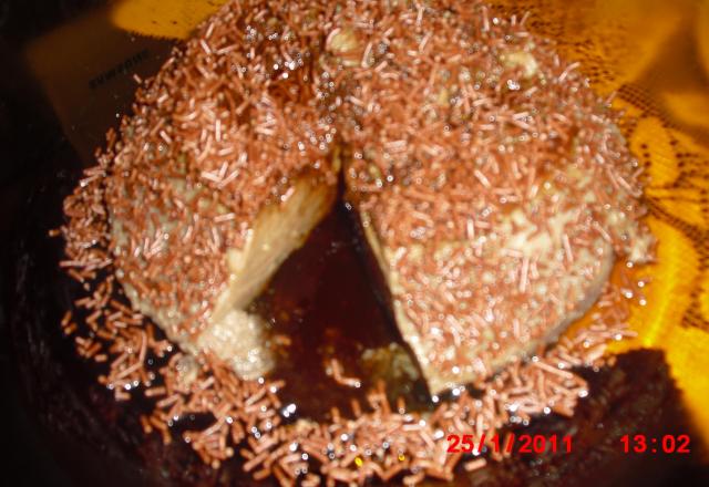 Pudim de chocolate no microondas