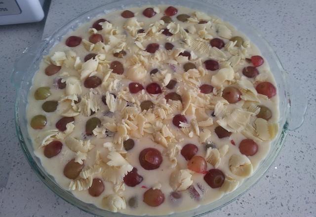 Delícia de uva com chocolate branco