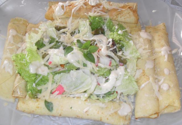 Massa panqueca com creme de leite