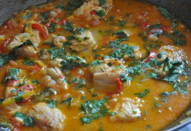 Moqueca de cação na wok