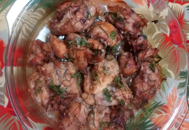 Frango a passarinho ao forno com alecrim