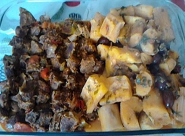 Carne de sol com mandioca