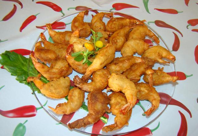 Camarão empanado à chinesa