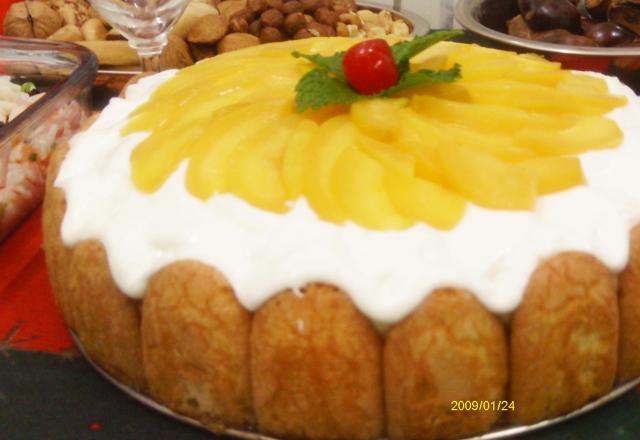 Pavê de pêssegos