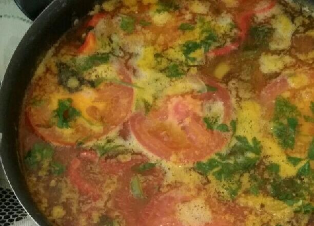 Moqueca de garoupa com camarão e pirão
