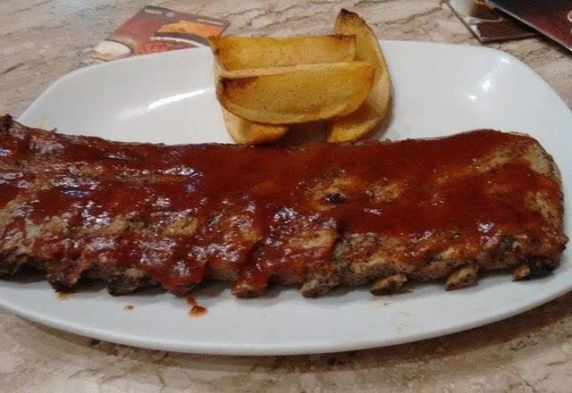 Costelinha de porco na grelha