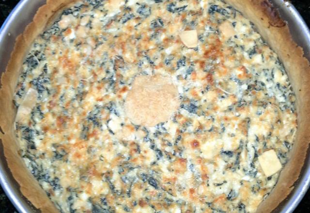 Quiche fácil de espinafre com ricota
