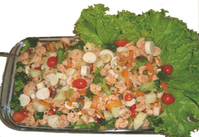 Salada de camarão