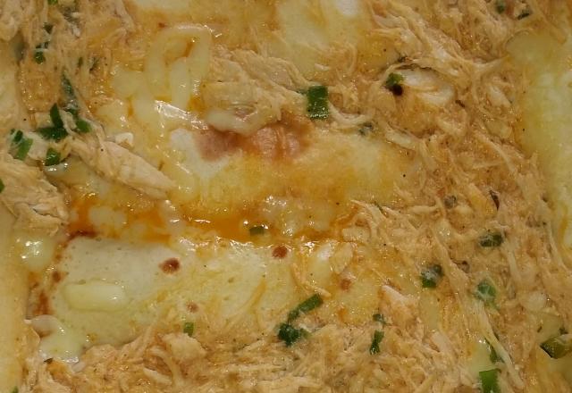 Panqueca de frango com catupiry