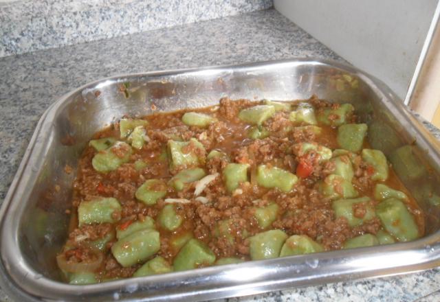 Nhoque de sobra de arroz com espinafre