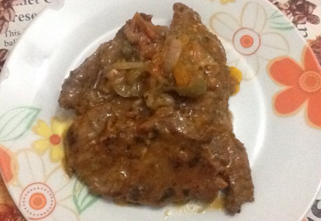 Bife de panela de pressão maravilhoso