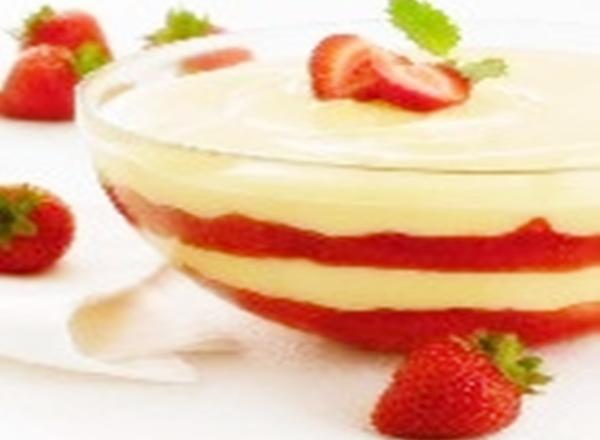 Creme de baunilha e morango
