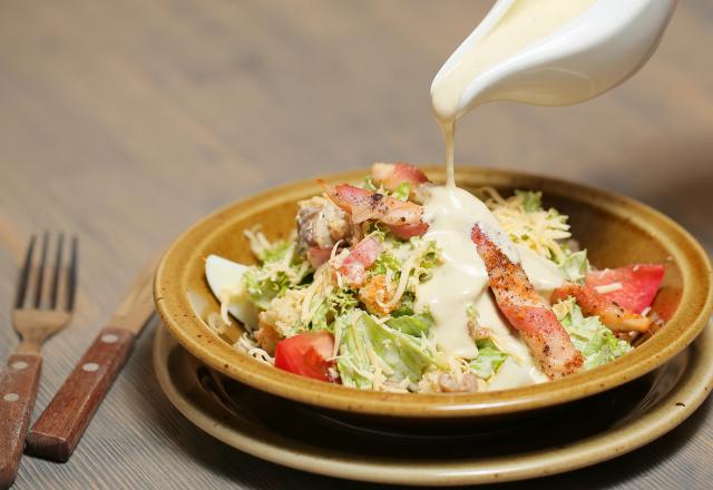 Salada simples com molho