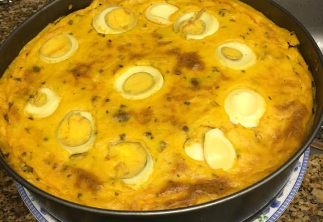 Torta salgada cremosa de cenoura
