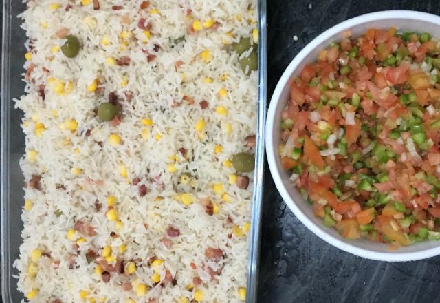 Arroz de forno rápido e delicioso