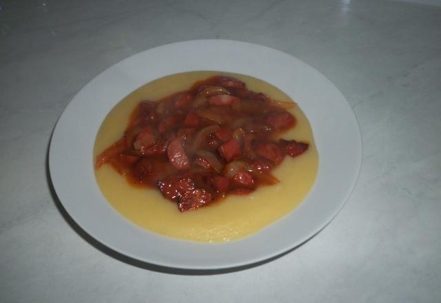 Angu de linguiça do Sergio