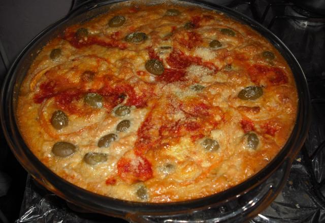 Frigideira de bacalhau com repolho