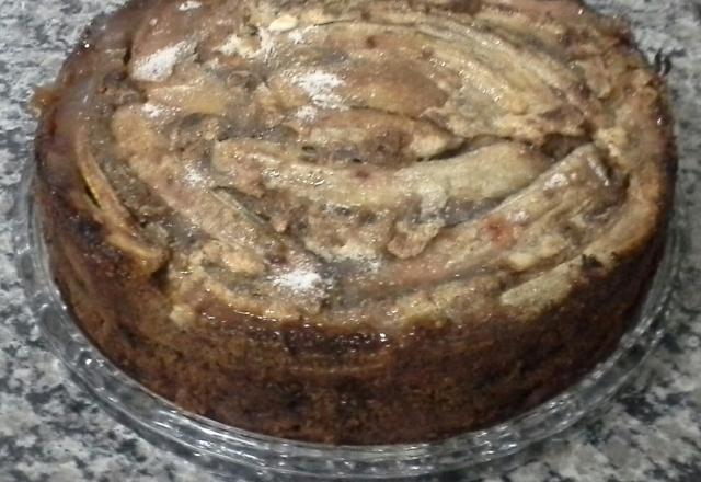 Torta de banana com chocolate