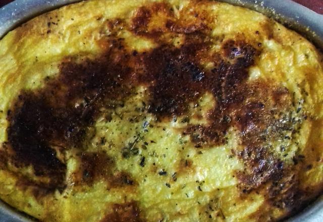 Souflé de sobra de arroz