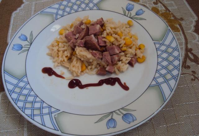 Arroz com calabresa