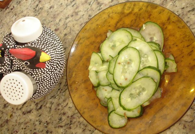 Salada sueca de pepino
