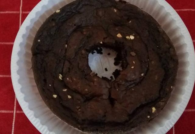 Bolo de cacau e biomassa de banana verde