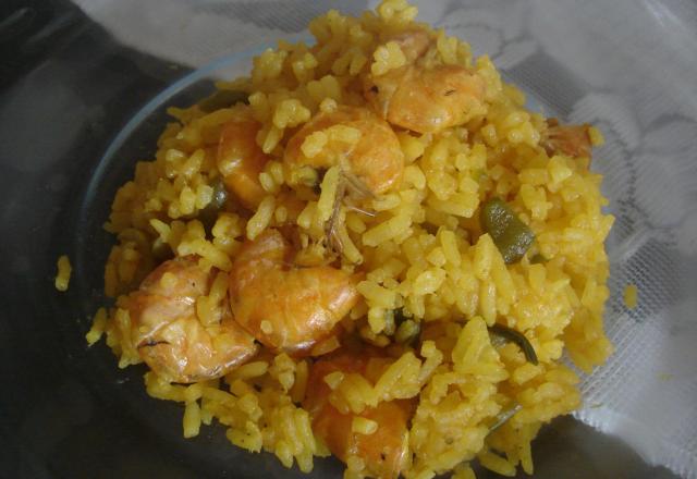 Risoto de camarão ao forno