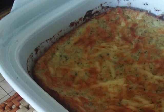 Souflé ecológico de folhas e queijo - muito nutritivo