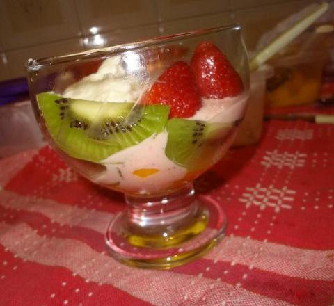 Frozen iogurte de morango