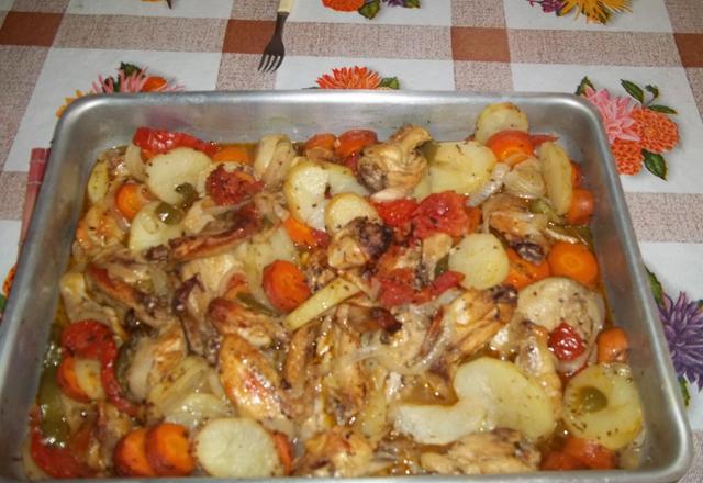Asa de frango assada no forno