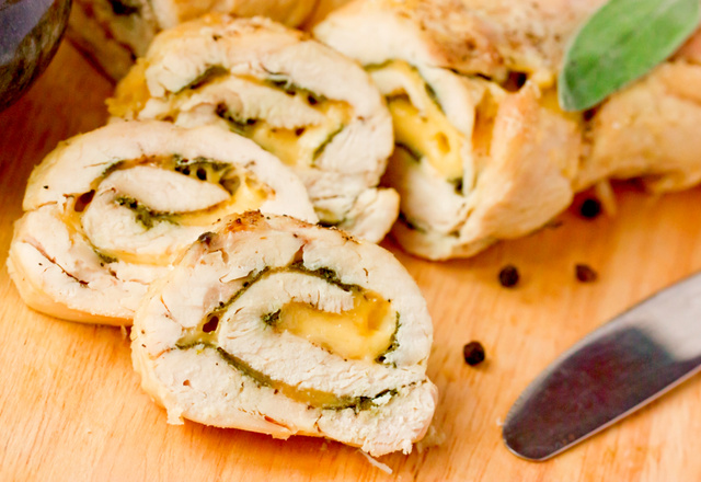 Filé de frango recheado