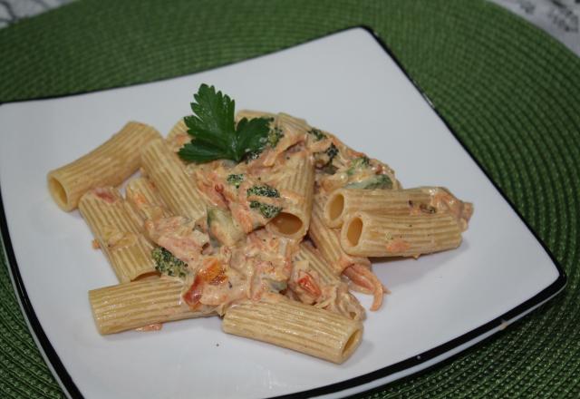 Rigatoni com legumes