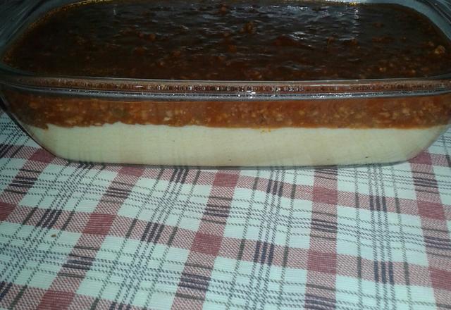 Polenta com molho à bolonhesa