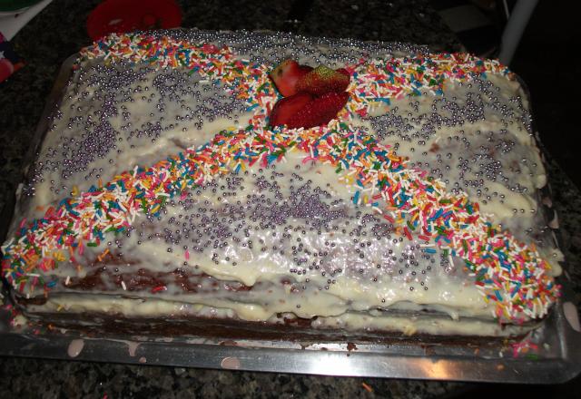 Bolo de mousse de chocolate