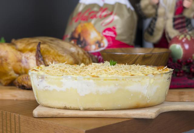 Batata recheada na travessa