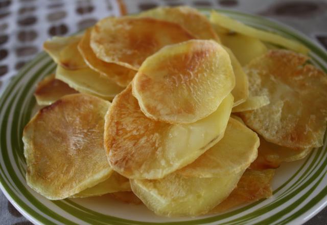 Batata chips de micro-ondas (com molho de maionese temperada )