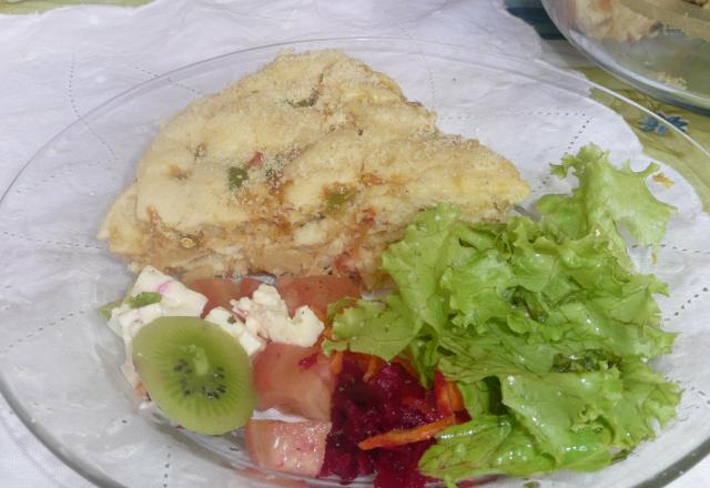 Torta de bacalhau de liquidificador