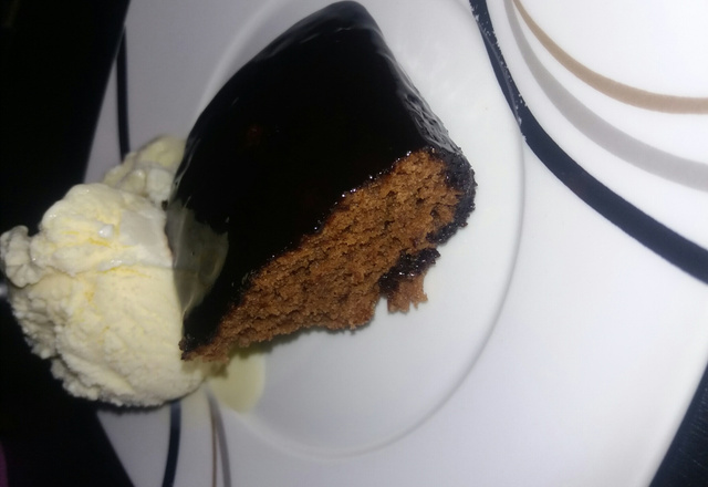 Calda de chocolate que endurece